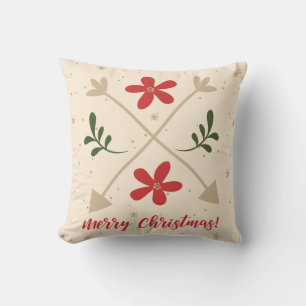 Coussin Fleurs et flèches Noël/Fêtes