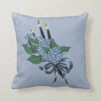 Coussin Fleurs et pinceaux