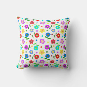 Coussin Fleurs et Pois