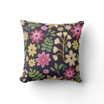 Fleurs florales foncées modernes multicolores