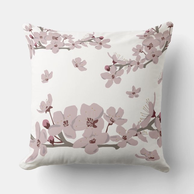 Coussin Fleurs flottantes de fleurs de cerisiers (Recto)