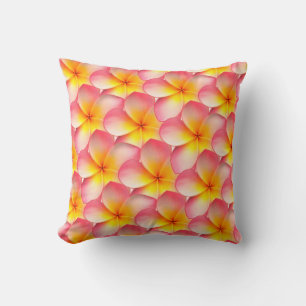 Coussin Fleurs Frangipani Plumeria