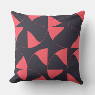Coussin Fleurs géométriques circulaires élégantes, chic et