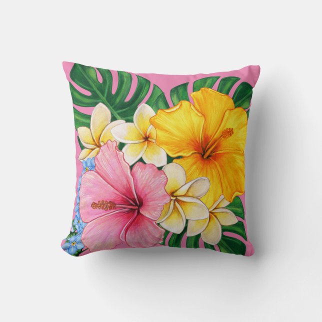 Coussin Fleurs grandes et lumineuses  (Recto)