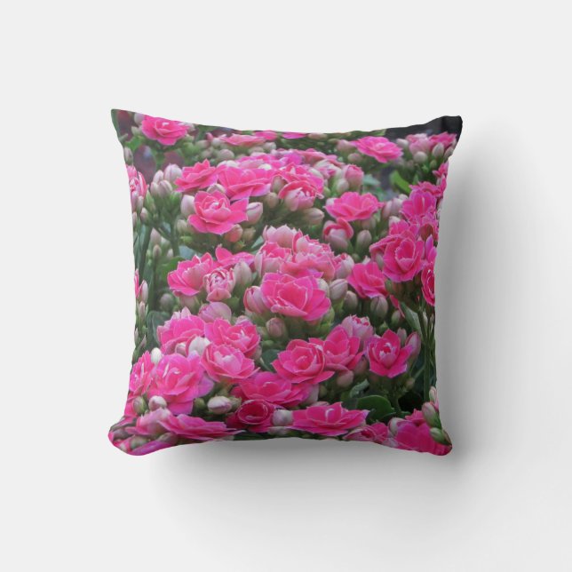 Coussin Fleurs Jardins Jolies Fleurs Roses Florales (Recto)