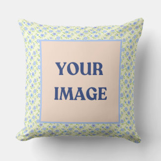 Coussin Fleurs Joyeuses Arrière - plans Jaunes