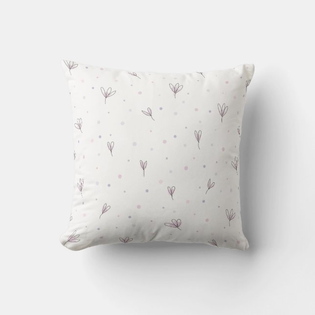 Coussin Fleurs Lilac (Recto)