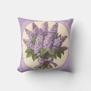 Coussin Fleurs Lilac Violettes