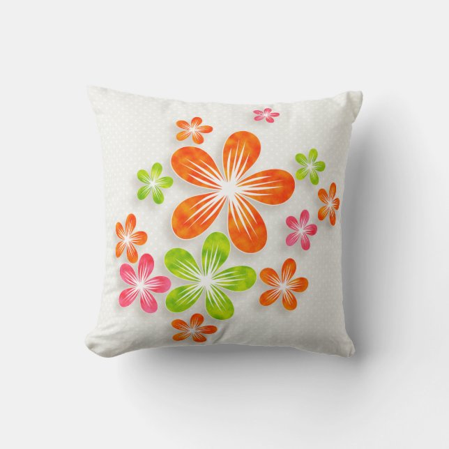 Coussin Fleurs ludiques lumineuses (2) (Recto)