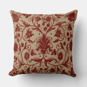 Coussin Fleurs magnifiques et Motif Feuille