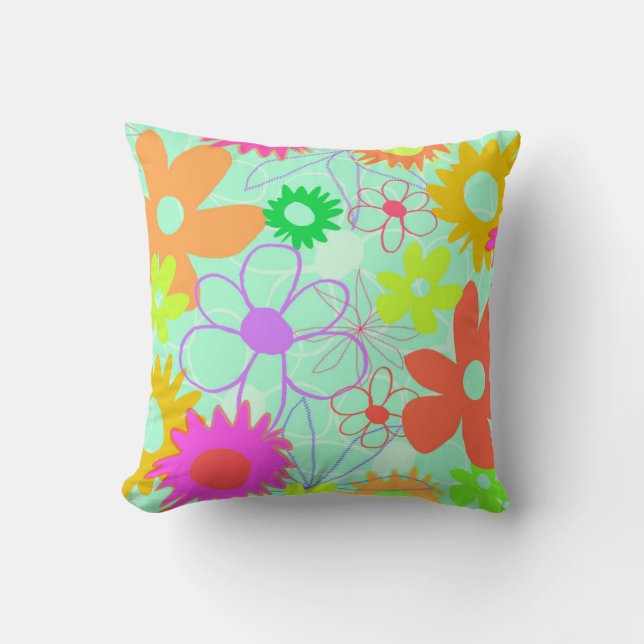 Coussin Fleurs mélangées (Recto)
