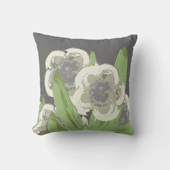 Coussin Fleurs Modernes D'art (Recto)