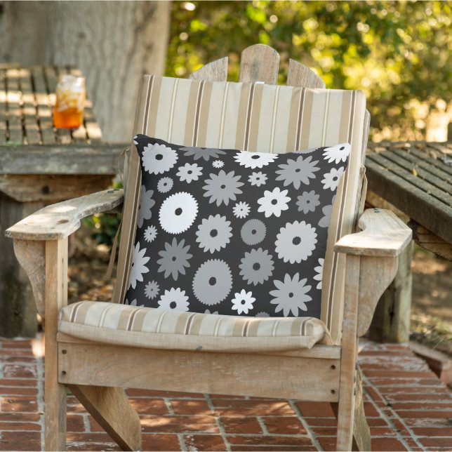 Coussin Fleurs monochromes grand motif (Chaise)