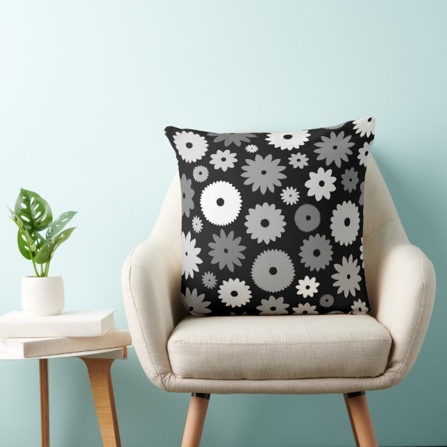 Coussin Fleurs monochromes grand motif (Chaise)