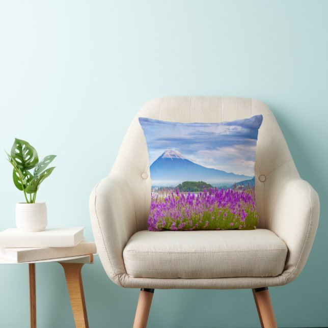 Coussin Fleurs | Mont Fugi Japon (Chaise)