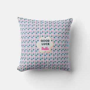 Coussin Fleurs personnalisées et sur mesure sarcelle et ro