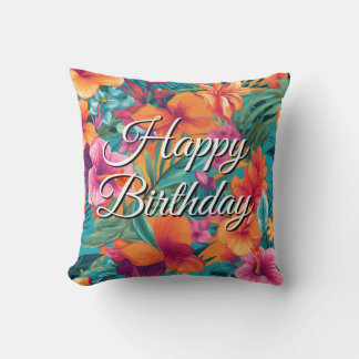 Coussin Fleurs personnalisées Tropical Vibrant Beauté Inté