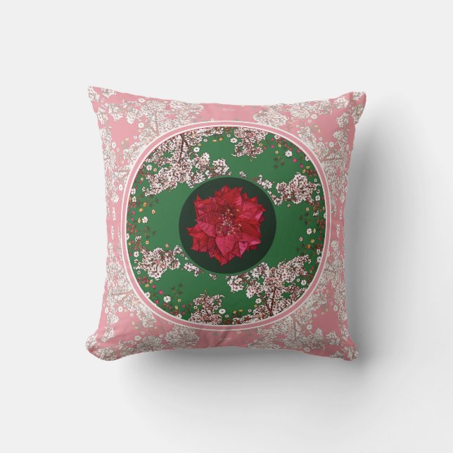 Coussin Fleurs pour Noël (Recto)