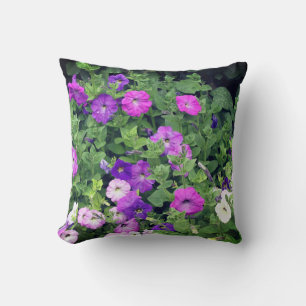 Coussin Fleurs printanières Purple Pétunia Fleurs florales