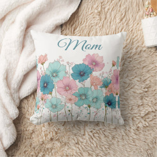 Coussin Fleurs printanières vintage pour maman