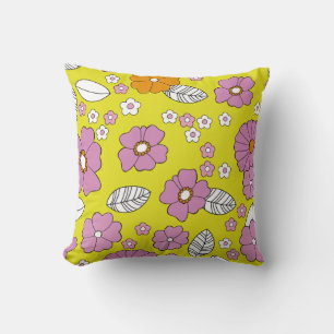Coussin Fleurs Rétro 1960