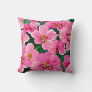Coussin Fleurs roses