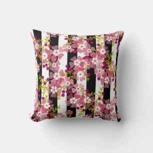 Coussin Fleurs roses