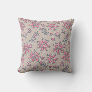 Coussin Fleurs roses en fleur vintage Lancer l'oreiller