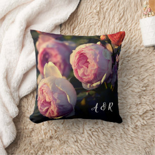 Coussin Fleurs roses roses du Jardin Anniversaire