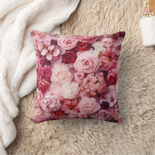Coussin Fleurs roses roses Élégantes Fille