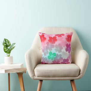 Coussin Fleurs roses Sakura Abstrait