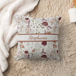 Coussin Fleurs sauvages bourguignons modernes   Élégant Bo