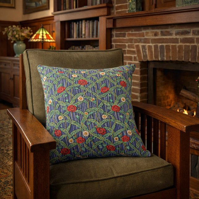 Coussin Fleurs sauvages dans un motif de champ de blé (Créateur téléchargé)