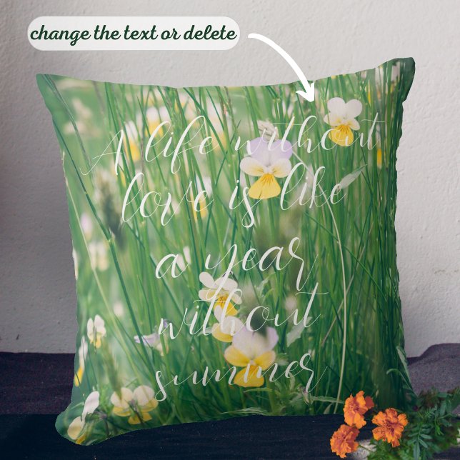 Coussin Fleurs sauvages d'été (Créateur téléchargé)