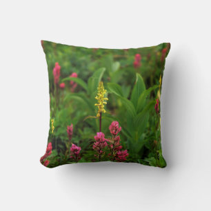 Coussin Fleurs sauvages d'été envoyant une débauche de cou