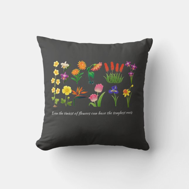 Coussin Fleurs sauvages Femmes et filles florales (Recto)