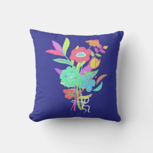 Coussin Fleurs Sauvages Néon