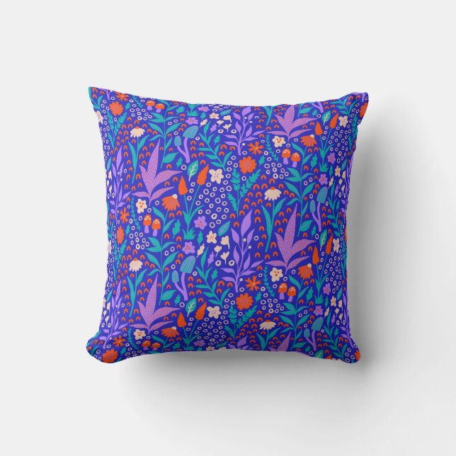 Coussin Fleurs Sauvages Vibrantes (Recto)