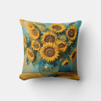 Coussin Fleurs solaires d'été