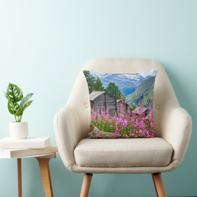 Coussin Fleurs | Summer Matterhorn Suisse (Chaise)