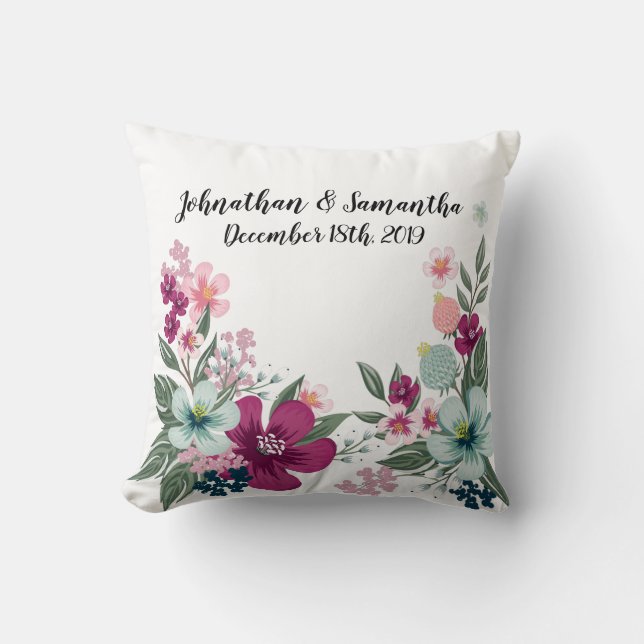 Coussin Fleurs tropicales de l'oreiller à lancer personnal (Recto)