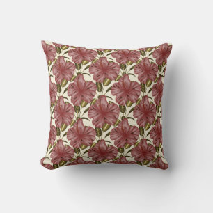Coussin Fleurs tropicales sans couture motif fleurs roug