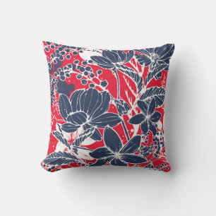 Coussin Fleurs vintages Creusées À La Main, Motif Élégant.