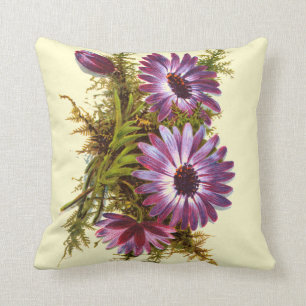 Coussin Fleurs Vintages jolies et violettes