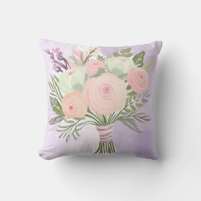 Coussin Fleurs violettes (Recto)