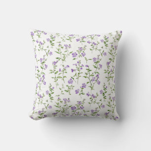 Coussin Fleurs violettes minimalistes