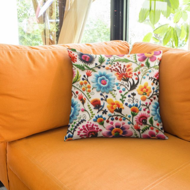 Coussin Fleurs Vives  (Créateur téléchargé)