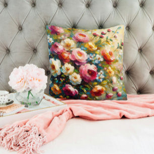 Coussin Fleurs Vives et Audacieuses