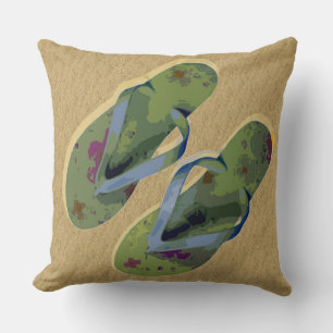 Coussin Flip Flops (vert)