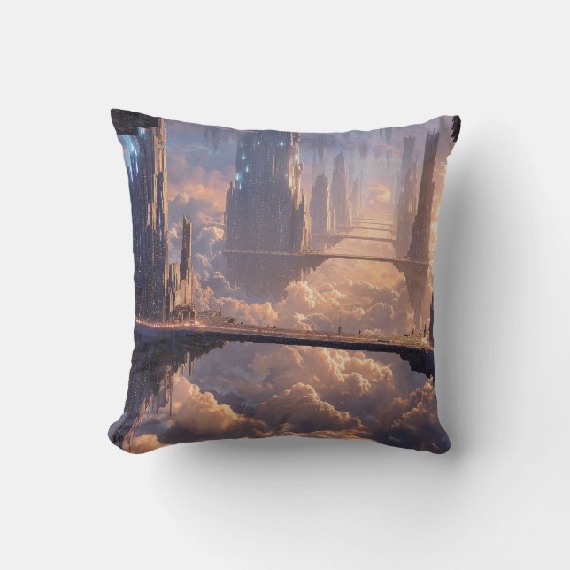 Coussin Floating Metropolis in the Clouds (Recto)